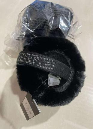 DKNY logo slider slippers in black