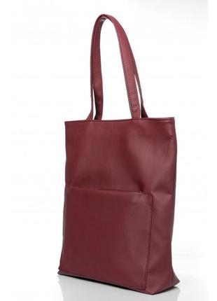 Бордовая женская сумка для покупок сумка женская сумочка сумка для девушки сумка для женщин2 фото