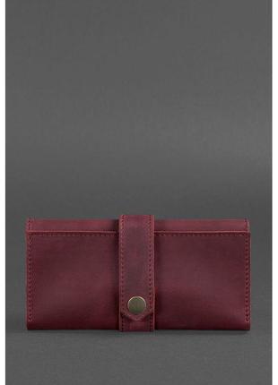 Удобное женское портмоне из натуральной кожи стильный женский кошелек кожаное женское портмоне бордовое