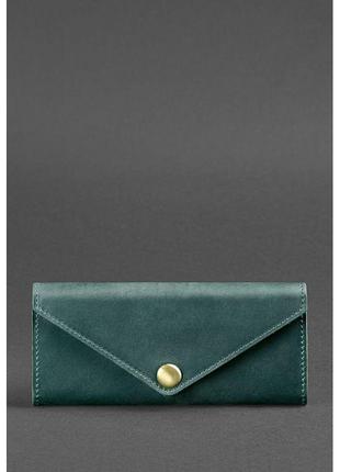Удобный женский кошелек премиум класса женский кожаный кошелек портмоне женское цвет зеленый портмоне девушке