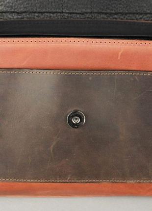 Оригинальная женская сумка люкс класса через плечо женская кожаная сумка ester коньячно-коричневая винтажная6 фото