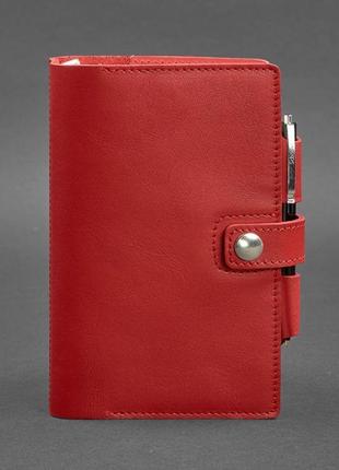 Женский кожаный блокнот софт-бук красный блокнот премиум класса ручной работы кожаный блокнот женский5 фото