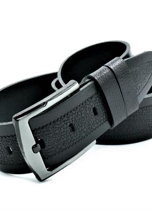 Кожаный мужской ремень черный мужской кожаный ремень черный мужской ремень