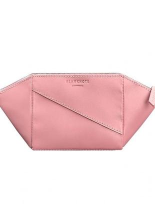 Жіноча рожева шкіряна сумочка стильна жіноча косметичка на блискавці красива жіноча косметичка шкіряна7 фото