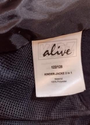 Alive демисезонная куртка 2 в одном (ветровка + флиска),122-128см8 фото