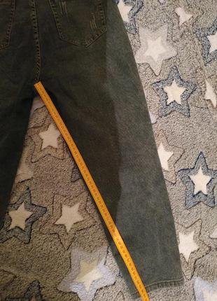 Мега стильные джинсы с надписями и  аккуратными порезами на коленях🔥8 фото
