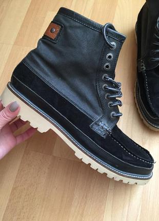 Кожаные сапоги ботинки clarks