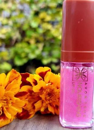 Масло для губ живлення і колір shimmering petal блискучий пелюстка 7 ml avon3 фото
