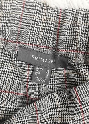 Фирменные крутые брюки в клетку с лампасами primark7 фото