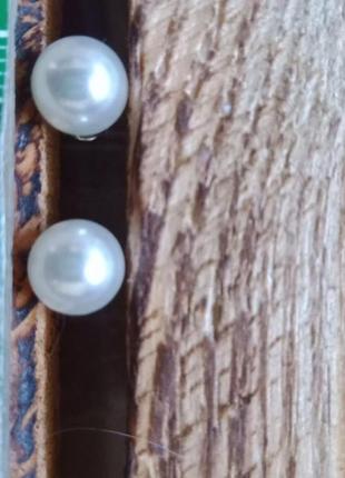 Сережки перлини, "срібло"2 фото