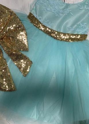 Платье нарядное шикарное паетки для принцессы3 фото