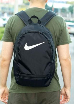 Стильний спортивний чоловічий рюкзак nike sp чорний текстильний міський портфель на 20 л із 7 відділами