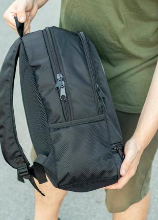 Стильный спортивный мужской рюкзак nike sp черный текстильный городской портфель на 20л с 7 отделами3 фото