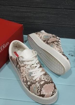 Стильные осенние кеды-полуботинки s. oliver ( zara, asos) 40-41 размер
