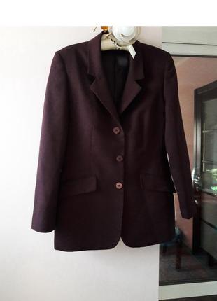 Англія жакет ідеальний 100% вовни меринос подовжений, баклажан