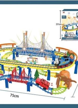 Детская железная дорога train track набор путей для электропоезда со светом игрушечные детские железные дороги