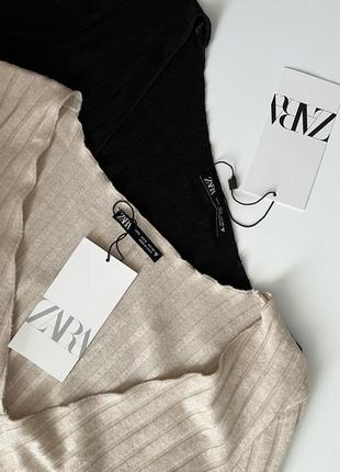 Платье платье с вырезом платья zara размер xs 34 s 36 м 38 беж черная мокко6 фото