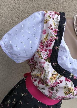 Эксклюзив,баварский этно костюм,платье,передник,блуза,большой размер,6 фото