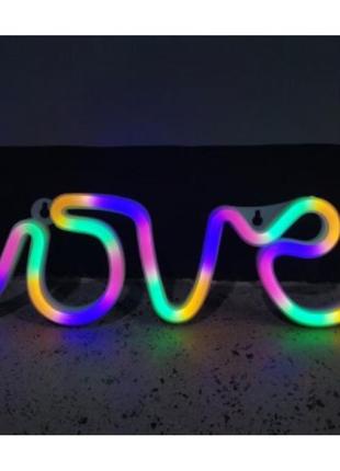 Нічний світильник neon sign — нічник love / heart colorful від магазину shopping lands
