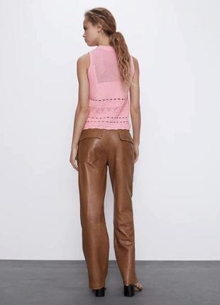 Zara новый! стильный топ фактурной вязки с имитацией корсета3 фото