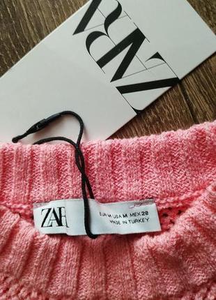 Zara новый! стильный топ фактурной вязки с имитацией корсета9 фото