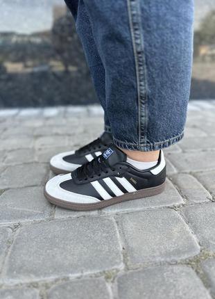 Кроссовки adidas samba black white1 фото