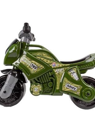 Военный детский мотоцикл толокар каталка с широкими колесами3 фото