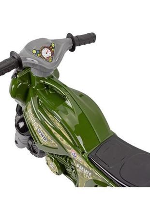 Военный детский мотоцикл толокар каталка с широкими колесами4 фото