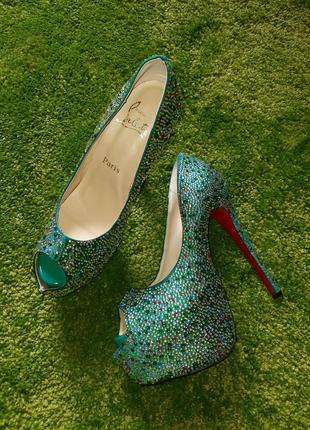 Туфли christian louboutin strass swarovski со стразами2 фото