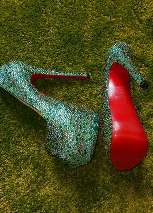 Туфли christian louboutin strass swarovski со стразами7 фото