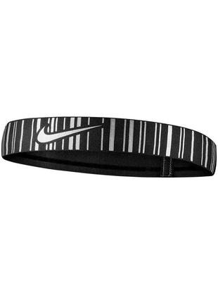 Nike pro metallic headband black спортивна пов'язка на голову чорна унісекс оригінал бандана