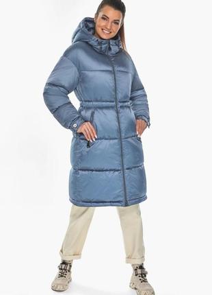 Блакитна жіноча зимова куртка-повітряник braggart  angel's fluff air3 matrix, оригінал, німеччина