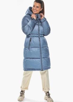 Голубая женская зимняя куртка воздуховик  braggart  angel's fluff air3 matrix, оригинал, германия3 фото