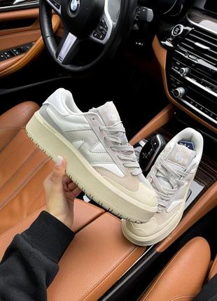 Женские кроссовки new balance ct302 rain cloud moonbeam beige white 36-40 нью беланс белые бежевые