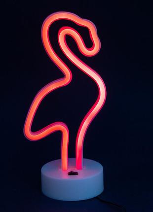 Нічний світильник neon lamp series — нічник flamingo red