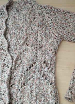 Кофта кардиган вязаная, объемная вязка свитер2 фото