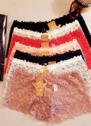 Кружевные трусики шортики женские, разные цвета2 фото