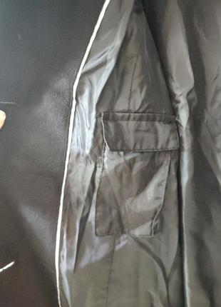 Шерстяное пальто с воротником, украшенным экомехом,8 фото