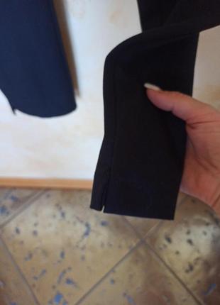Красивые брюки вискоза эластан тёмно-синего цвета3 фото