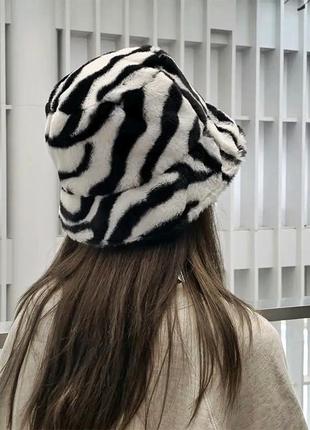 Женская шапка-панама зебра (zebra), wuke one size4 фото
