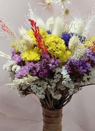 Букет сухоцветов, сухоцветы, декор в вазу, подарок3 фото