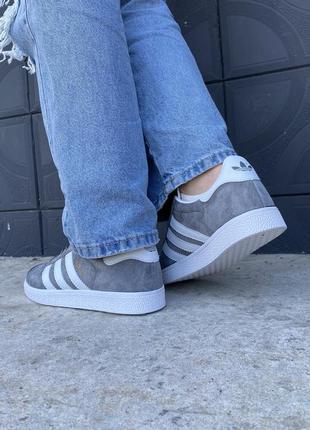 Кроссовки адидас газель мужские adidas gazelle grey white ❤️ 36рр-45рр❤️ кроссовки мужские адидас газель, кроссовки женккие адидас6 фото