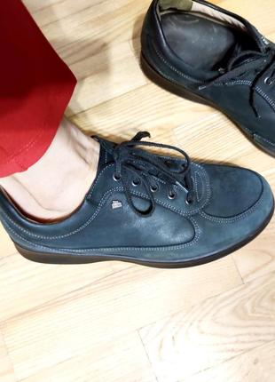 Осенние кожаные с ортопедической усливкой туфли класса комфорт finn comfort1 фото