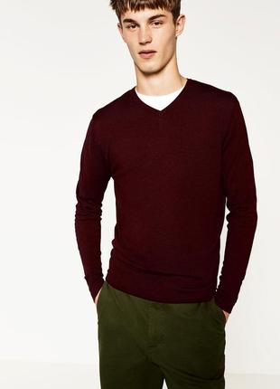 Бордовий светер basic