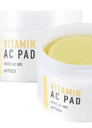 Пілінг-диски для очищення шкіри обличчя a'pieu vitamin ac pad, 35 шт