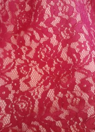 Мереживо та неопрен пишна сукня кольору фуксії h&m2 фото