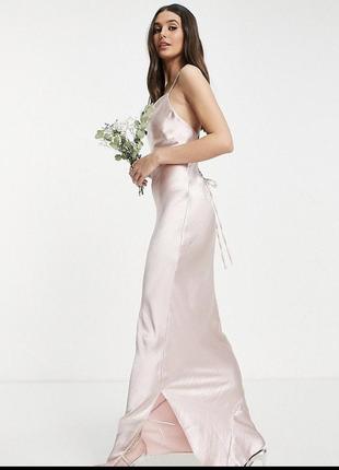 Сатинова сукня в білизняному стилі slip dress2 фото
