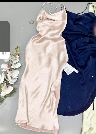 Сатинова сукня в білизняному стилі slip dress4 фото