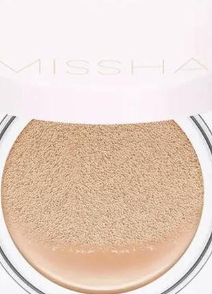Тональний кушон для обличчя missha magic cushion cover lasting spf 50+/pa+++, 23 medium beige2 фото