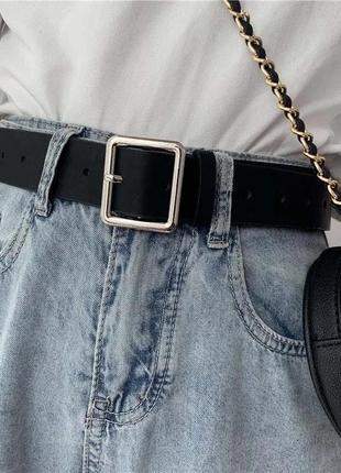 Ремінь ремень пасок пояс чорний база класика стильний модний новий 3